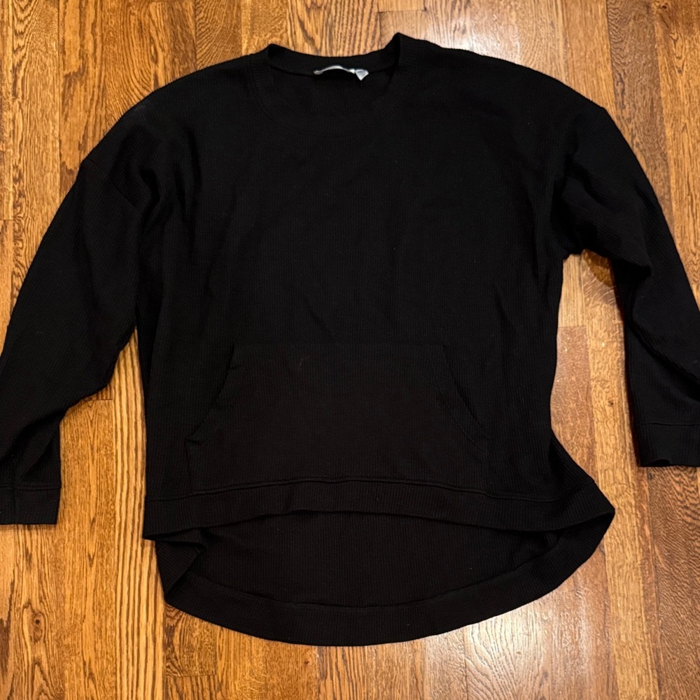 RD Style Women’s Black Waffle Long Sleeve Size Large